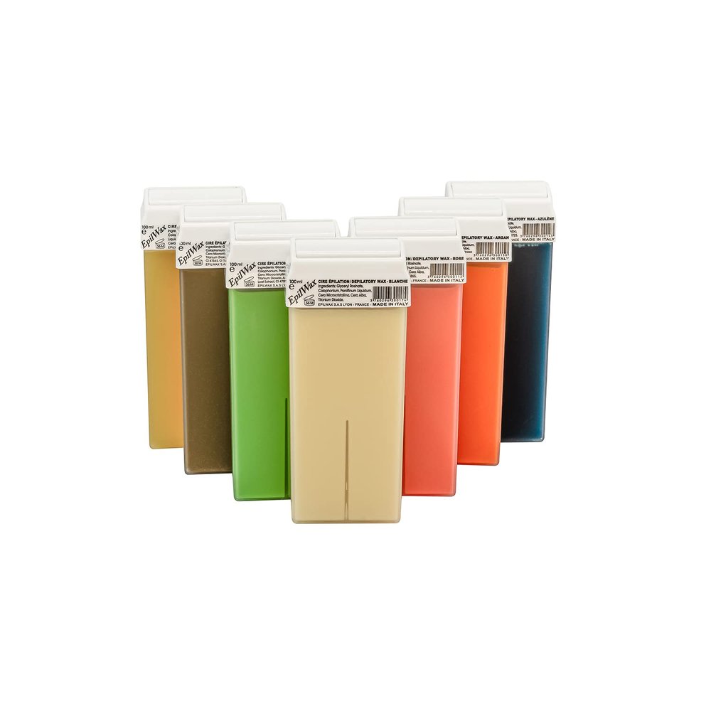 EPILWAX Lot de 7 Cartouches Roll-On Panach de cire dpilation professionnelle 100 ml utilisation avec bandes pilation Appareil pilation Chauffe Cartouche Cire Recharge (Panach)