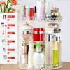 Anncus Women Rotating Cosmetic Crystal Makeup Organizer Storage Box Shelf Display - (Color: Clear) view 2