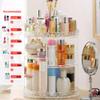 Anncus Women Rotating Cosmetic Crystal Makeup Organizer Storage Box Shelf Display - (Color: Clear) view 4