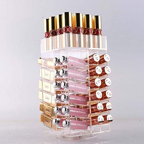 Anncus Rotating Acrylic Makeup Organizer Storage Case Lipstick Holder Boxes Lip Gloss Display Boxes - (Color: 49.99)