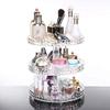 Anncus Makeup Organizer Display Stand 360-Degree Rotating Adjustable Multi-Function Acrylic Cosmetic Storage - (Color: Clear) view 2