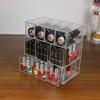 Anncus 10 Grids Acrylic Makeup Organizer Lipstick Cosmetic Box Storage Box Jewelry Box Case Holder Display Stand Make Up Organizer - (Color: Clear) view 3