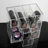 Anncus 10 Grids Acrylic Makeup Organizer Lipstick Cosmetic Box Storage Box Jewelry Box Case Holder Display Stand Make Up Organizer - (Color: Clear) view 4