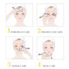Face Roller Metal Eye Cream Applicator Scraping Facial Massage Tool Manual Guasha Beauty Skin Scraper Board for Reduce Puffiness Anti- Wrinkle Silver view 3