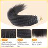 Niawigs Micro Links Human Hair for Black Women Kinky Straight Microlink Hair Extensions Human Hair 100 Strands Micro Loop Human Hair Extensions 10 Inches 70G Natural Black view 3