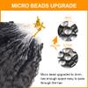 Niawigs Micro Links Human Hair for Black Women Kinky Straight Microlink Hair Extensions Human Hair 100 Strands Micro Loop Human Hair Extensions 10 Inches 70G Natural Black view 4