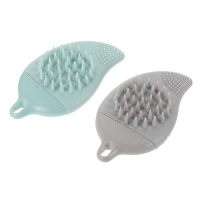 2pcs Shampoo Massage Brush Bathing Massage Multifunctional Silicone Baby Bath Brush Face Cleaning Kids Hair Multi-Purpose Brush Kids Shampoo