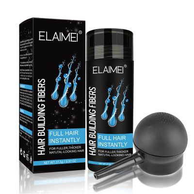 Hair Fibers for Thinning Hair with Spray 100 Undetectable Natural Fibers - Conceals Hair Loss in 15 Seconds - For Women & Men 0.97Oz - 1 Month Usage(Black), 0.97 Ounce (Pack of 1)