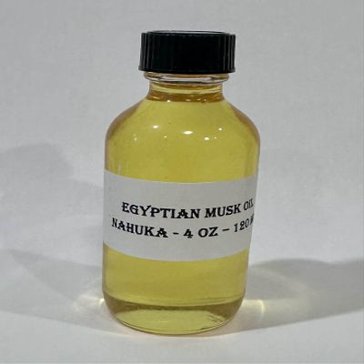 NAHUKA Pure Egyptian Musk Oil (Civet Blend) 4 oz - 120 ml In Glass Bottle
