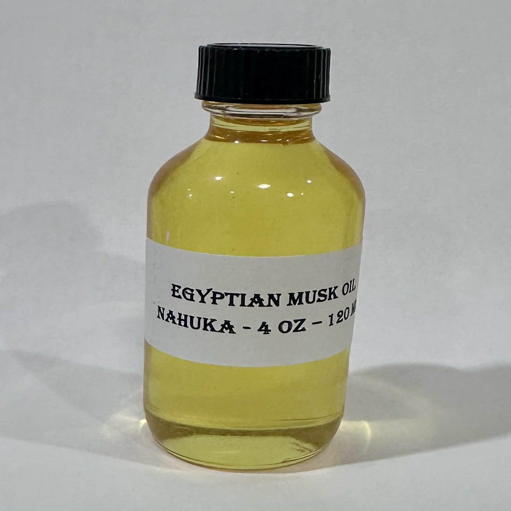 NAHUKA Pure Egyptian Musk Oil (Civet Blend) 4 oz - 120 ml In Glass Bottle