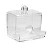 Alvinlite Qtip Holder Dispenser, Clear Cotton Ball and Swab Holder Organizer with Lid, Acrylic Apothecary Jar for Bathroom Cotton Swab Canister Storage Organization Vanity Makeup Organizer view 1