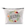 GJTIM Floral Flowers with Funny Rude Quote Sarcastic Gift Eat a Bag of Dicks Cosmetics Bag For Friends (bag of dicks bag) view 1