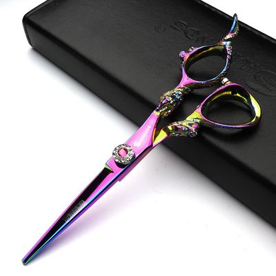 Professional Hair Cutter Set, Hair Scissors, Sharp, Hair Cutter Set for Women/Men/Children, 420c Stainless Steel, Rainbow Color (A)