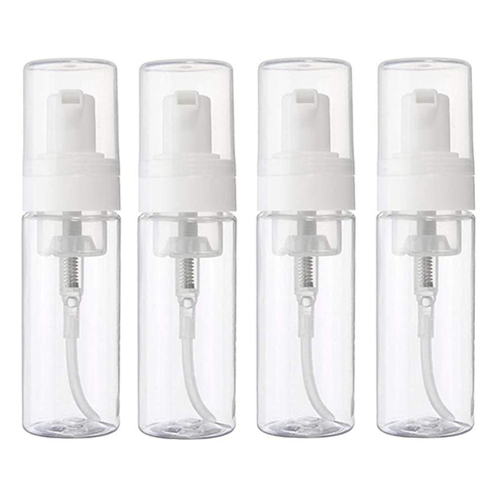 150ml Clear Travel Empty Plastic Refillable Foam Pump Bottle, Foaming Soap Pump Dispenser, for Cleaning, Travel, Makeup (4 Pcs)