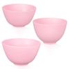 EXCEART 3Pcs 3 Sizes Pink Silicone Mixing Bowls for Facial Masks DIY Beauty Spice Storage Non-Stick Flexible Face Mask Bowl Set for Home Use view 1