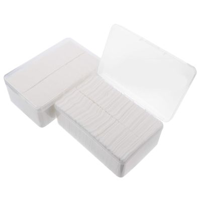 EXCEART 2000pcs Disposable Makeup Pads Non-Woven Fabric Cleaning Cushions for Gentle Facial Care for Makeup Removal and Skin Cleansing Packaged Convenient Box
