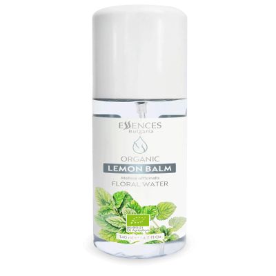Essences Bulgaria Organic Melissa Floral Water 4.7 Fl Oz | 140ml | for Oily, Acne Prone Skin | Balancing Facial Toner | Excellent Aftershave | 100% Pure and Natural