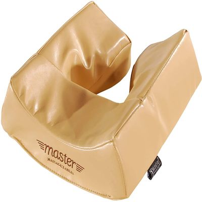 Master Massage Massage Table Face Cradle Down Cushion Pillow, with Pu Leather, and Memory Foam Ergonomic Massage Bed Headrest for Bed Table (Cream)