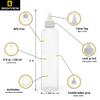 BRIGHTFROM Twist Top Applicator Bottles, 8 OZ Crystal Clear, Squeeze Empty Plastic Bottles, BPA-Free, PET, Refillable, Open/Close Nozzle - Multi Purpose (Pack of 3) view 2