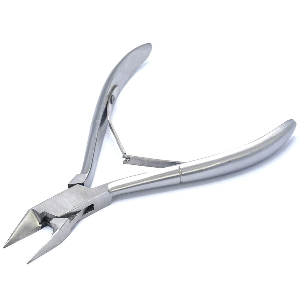 AAProTools Ingrown Toenail Nipper/Clipper-Toenail & Nail Nipper-Clipper-Box Joint Double Spring 4.5"-Ergonomic Style Straight Jaw with Very Fine and Sharp Blades