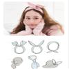 AUEAR, 9 Pack Solid Color Twist Bow Headband Wired Hair Tie Wire Headbands Rabbit Ear Head Wraps for Women Girls Accessories view 2
