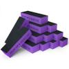 Morary 12-Pack Nail Buffers for Acrylic Nails, 60/60/100 Grit, 3 Sided (Purple Black) view 1