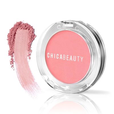 CHICA BEAUTY Blush Powder Makeup for Cheeks Glow, Long Lasting Skin Perfecting, Minimizes Pores, Lightweight Natural Looking Color Paraben, Phthalate and Sulfate Free, All Skin Types - Lotus Shade
