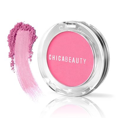 CHICA BEAUTY Blush Powder Makeup for Cheeks Glow, Long Lasting Skin Perfecting, Minimizes Pores, Lightweight Natural Looking Color Paraben, Phthalate and Sulfate Free, All Skin Types - Barely Mauve