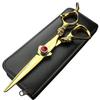 5.5 inch Hair Cutting Scissors Kit Gold Dragon Handle for Cutting Hair Professional Salon Barber Shears Kit Texturizing Blending Hairdressing Shears for Men or Women view 1
