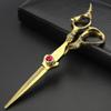 5.5 inch Hair Cutting Scissors Kit Gold Dragon Handle for Cutting Hair Professional Salon Barber Shears Kit Texturizing Blending Hairdressing Shears for Men or Women view 2