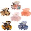 6 PCS Small Hair Claw Clips 1.4 Inch Tortoise Claw Clip for Women Girls Mini Size Leopard Print Acrylic French Design Jaw Clips Non-Slip Strong Hold Hair Grip Catch Barrette view 1