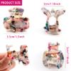 6 PCS Small Hair Claw Clips 1.4 Inch Tortoise Claw Clip for Women Girls Mini Size Leopard Print Acrylic French Design Jaw Clips Non-Slip Strong Hold Hair Grip Catch Barrette view 2