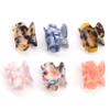 6 PCS Small Hair Claw Clips 1.4 Inch Tortoise Claw Clip for Women Girls Mini Size Leopard Print Acrylic French Design Jaw Clips Non-Slip Strong Hold Hair Grip Catch Barrette view 4