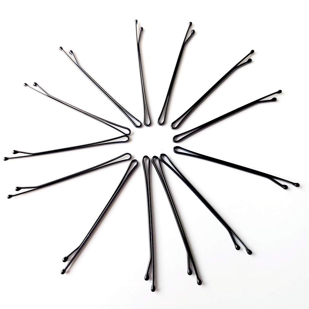 100Pcs Black Bobby Pins Black Barrette Hairstyle Tools Accessories (Black thin)