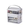 Anncus Fashion Rotating Makeup Storage Organizer Box Jewelry Treasure Chest Lipsticks Organizer Acrylic Box Cosmetics Space Saving Box - (Color: White) view 1