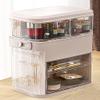 Anncus Fashion Rotating Makeup Storage Organizer Box Jewelry Treasure Chest Lipsticks Organizer Acrylic Box Cosmetics Space Saving Box - (Color: White) view 2