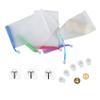 40PCS Exfoliating Soap Mesh Saver Pouch Bag and 3 PCS Transparent Hook and 5 PCS Transparent Spring Cord Plastic Lock for Shower Face Washing,Easy to Bubble and Store Small Soap view 1