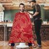 Visesunny Barber Cape - Red Pattern Polyester Hair Cutting Salon Apron Anti-Static Water-Resistant Shaving Cloth Bib view 2