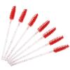 BTYMS 100 Pieces Disposable Mascara Wands Lash Spoolies Eyelash Brush Brow Spoolies Eyebrow Brush for Eyelash Extensions - Red view 3