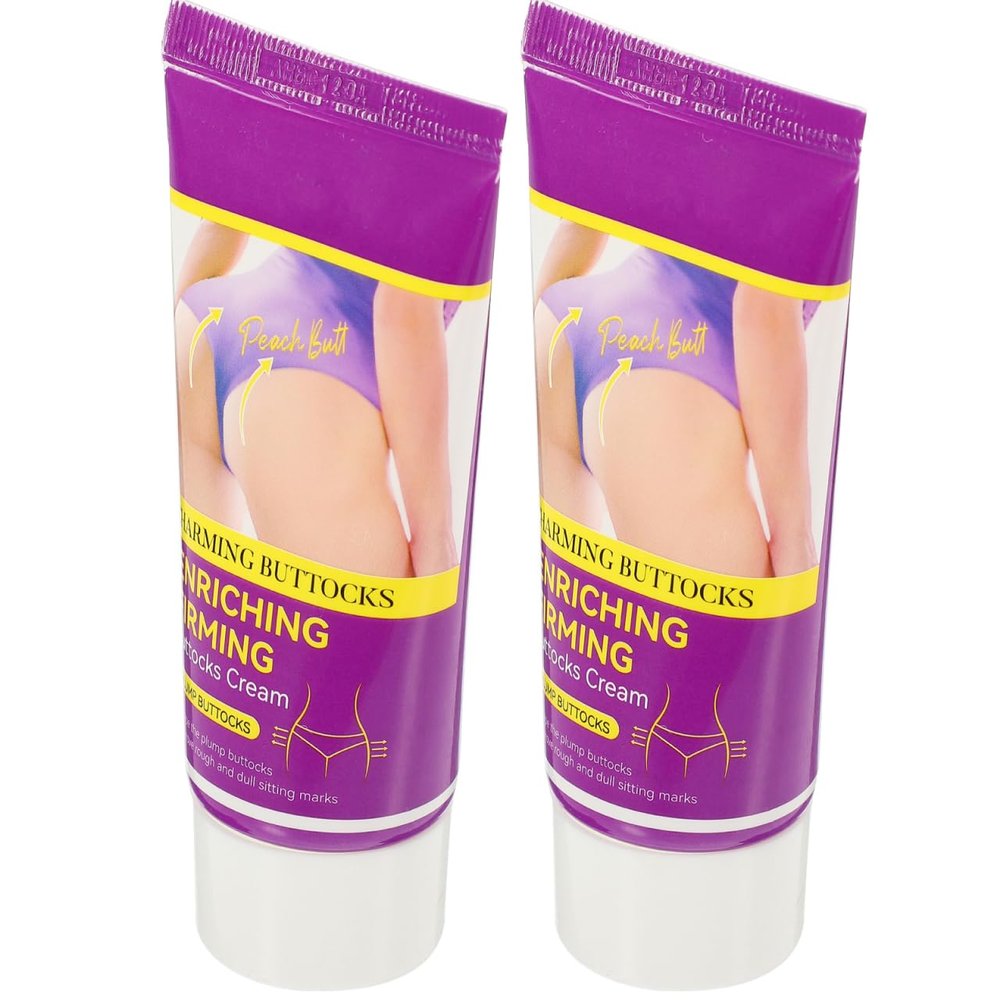 Healifty Natural Hip Lift Creams 2-Pack 2.12Oz Each for Buttocks Enlargement Hip Plump and Firming Portable Size for Home and Gym Use