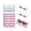 RYSSH 20pcs Empty Eyelash Case,Empty Eyelashes Packaging Box With Eyelash Tray Pink Heart Eyelashes Storage Case view 1