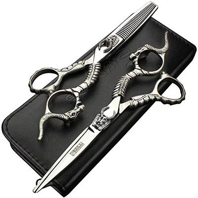5.5 Inches Professional Hair Cutting Scissors and Thinning Scissors Set,Stainless Steel Hairdressing Scissors for Women & Men