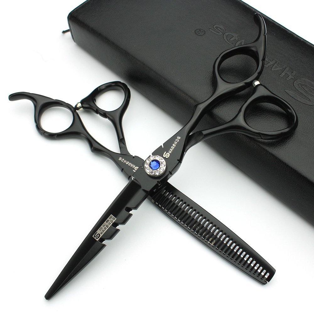 6 Inches Professional Barber Hair Cutting Scissors Set,Stainless Steel Hairdressing Scissors for Barber & Homeuse