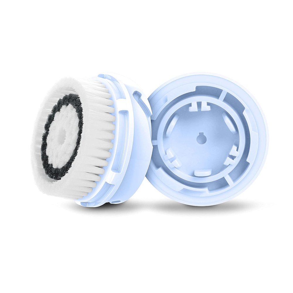 Replacement Facial Cleansing Brush Heads, Facial Cleansing Brush Head, for Acne Prone, Clogged, Enlarged Pore, Deep Pore Sensitive Delicate Skins (1 Pack/Black)