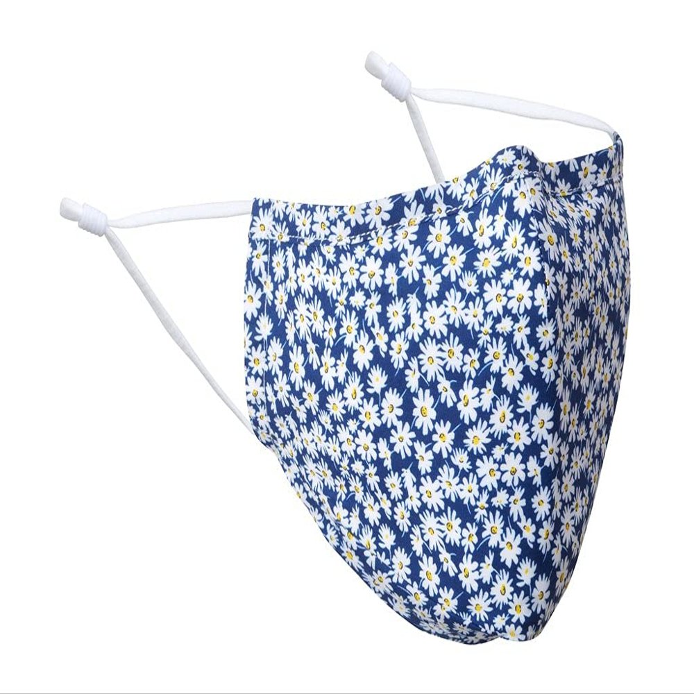 100% Cotton Washable Daisy Face Mask - XL