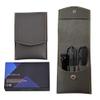 4 in 1 Nail clippers, eyebrow clip professional set, travel light and portable Grooming Kit with PU leather case (Gray) view 1