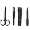 4 in 1 Nail clippers, eyebrow clip professional set, travel light and portable Grooming Kit with PU leather case (Gray) view 4