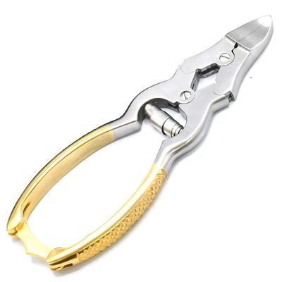 AAProTools MYCOTIC Toenail Nippers 6" Double Action Barrel Spring Gold Handle Pedicure Tool Foot Care