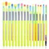 Docolor 15Pcs Neon Eye Makeup Brushes Set + 16Pcs Colorful Eyeshadow Makeup Brush Set Professional Makeup Brushes Eye Shadow Concealer Eyebrow Eyelash Eye Liners Blending Make Up Brushes Set view 1