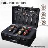 FLYHERO Barber Carrying Case Barber Case, Stylist Tool Box rofessional Salon Hair Cutting Grooming Kit Storage Organizer for Clippers, Scissors, Barber Supplies (Black) view 3
